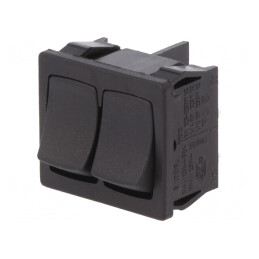 Intrerupator Basculant SPST-NO 2 Pozitii OFF-ON 10A/250VAC Negru IP40 | Electronic-mag.ro | Componente Electronice