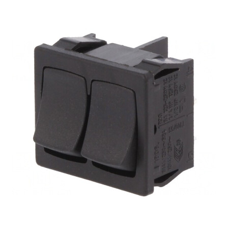 Intrerupator Basculant SPST-NO 2 Pozitii OFF-ON 10A/250VAC Negru IP40 | Electronic-mag.ro | Componente Electronice