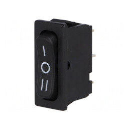 Comutator Basculant Negru ON-OFF-ON 6A/250V IP40 | Electronic-mag.ro | Componente Electronice