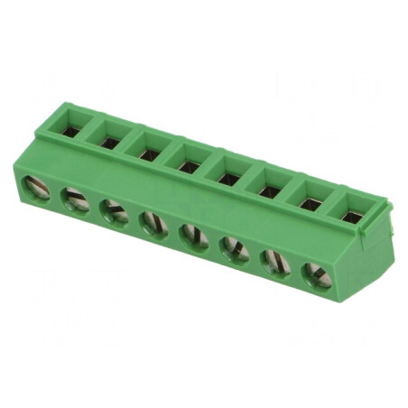 Regletă de conexiuni PCB unghi 90° 5mm 8 piste 13.5A | Electronic-mag.ro | Componente Electronice
