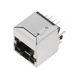 Soclu RJ45 cu LED, 8 Pini, Ecranat, 8p8c THT | Electronic-mag.ro | Componente Electronice