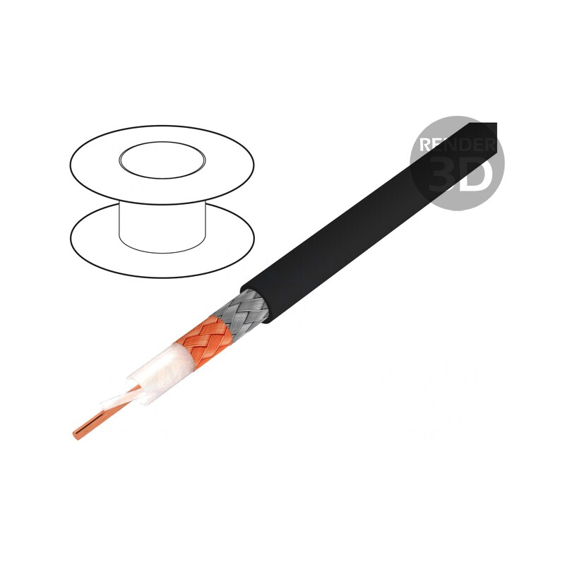 Cablu Coaxial RG71BU Negru 6,2mm | Electronic-mag.ro | Componente Electronice Cablu Coaxial RG71BU Negru 6,2mm | Electronic-mag.ro | Componente Electronice