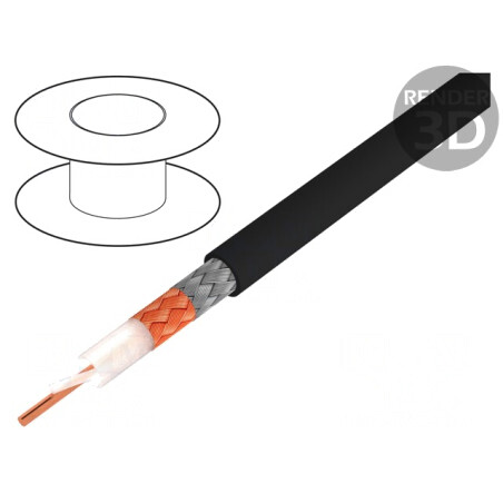 Cablu Coaxial RG71BU Negru 6,2mm | Electronic-mag.ro | Componente Electronice