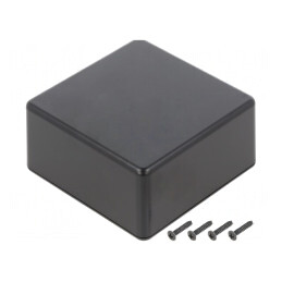 Carcasă Universală 80x80x40mm ABS Neagră IP40 | Electronic-mag.ro | Componente Electronice