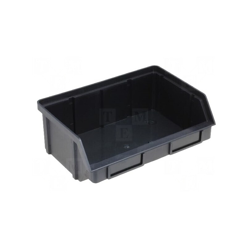 Cuvă ESD Polipropilenă Neagră 203x74x140mm 1kΩ | Electronic-mag.ro | Componente Electronice