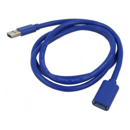 Cablu USB 3.2 A-A 1m Albastru | Electronic-mag.ro | Componente Electronice