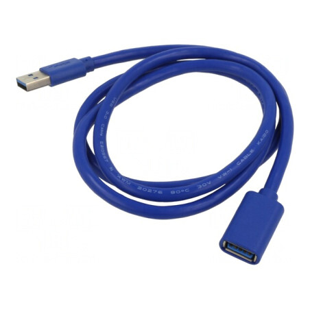 Cablu USB 3.2 A-A 1m Albastru | Electronic-mag.ro | Componente Electronice