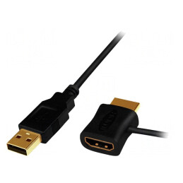 Adaptor HDMI 1.3/1.4 - 0.5m - Negru | Electronic-mag.ro | Componente Electronice