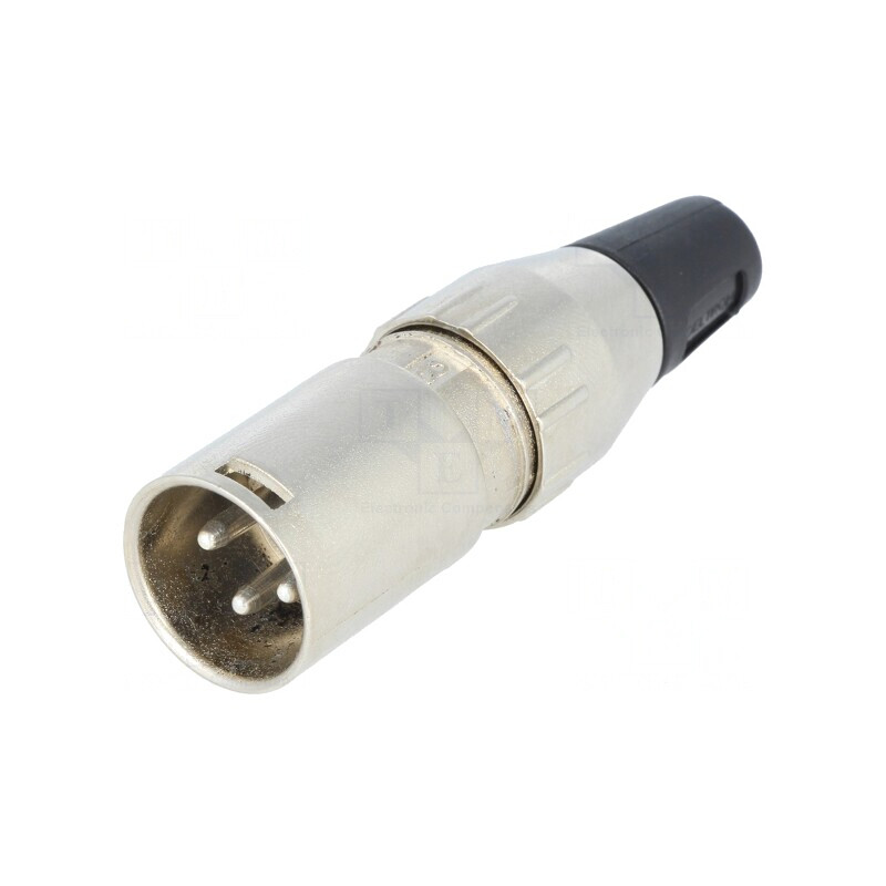 Mufă XLR Tată 3 Pin Dreptă pe Cablu Lipire | Electronic-mag.ro | Componente Electronice