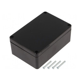 Carcasă universală ABS neagră IP67 70x105x40mm | Electronic-mag.ro | Componente Electronice