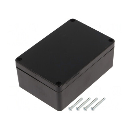 Carcasă universală ABS neagră IP67 70x105x40mm | Electronic-mag.ro | Componente Electronice