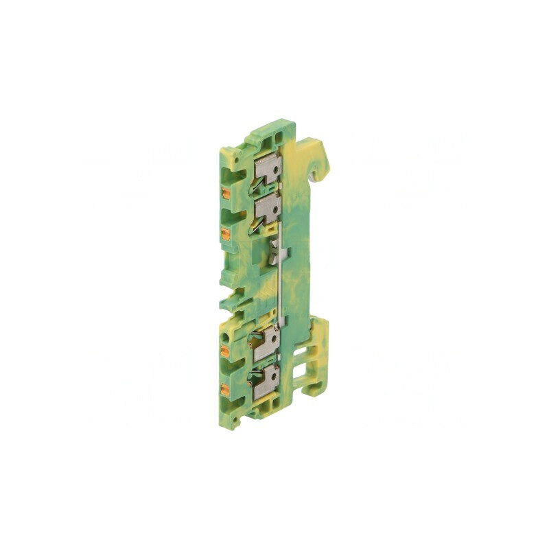 Conector Șine 1,5mm2 4 Borne Galben-Verde | Electronic-mag.ro | Componente Electronice