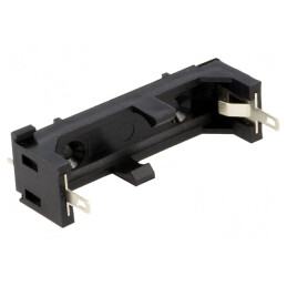 Suport Baterie AAA cu Urechi pentru Lipire - Negru | Electronic-mag.ro | Componente Electronice