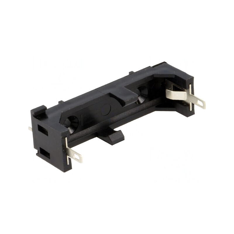 Suport Baterie AAA cu Urechi pentru Lipire - Negru | Electronic-mag.ro | Componente Electronice