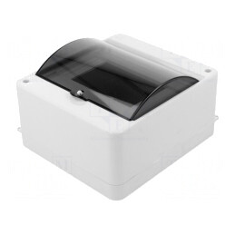 Carcasă pentru aparatură modulară IP30 perete alb ABS | Electronic-mag.ro | Componente Electronice
