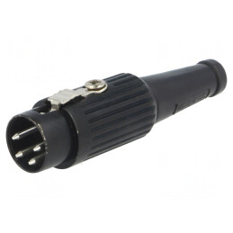 Mufă DIN 4 pini drept pe cablu 34V | Electronic-mag.ro | Componente Electronice