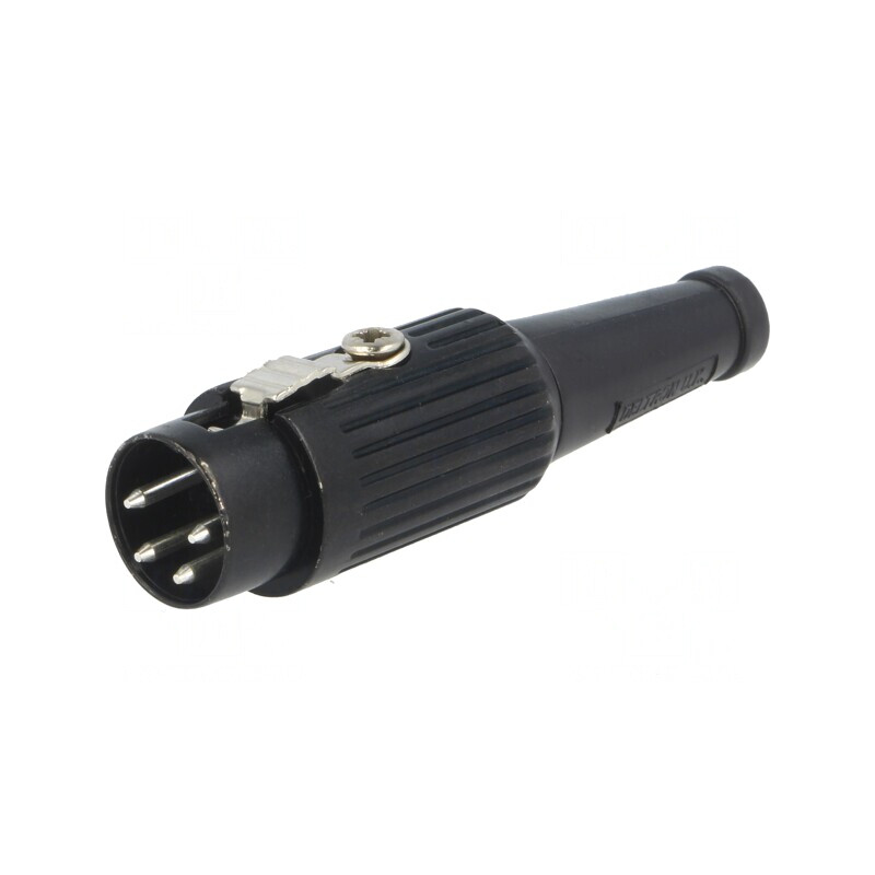 Mufă DIN 4 pini drept pe cablu 34V | Electronic-mag.ro | Componente Electronice