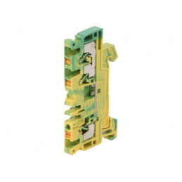 Conector Șine 2,5mm2 1 Piste 3 Borne Galben-Verde