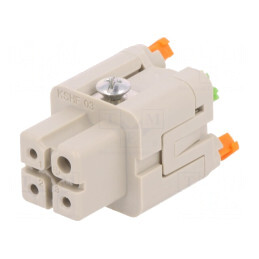 Conector HDC Inserturi Contact Mamă 4 3 PE 10A | Electronic-mag.ro | Componente Electronice