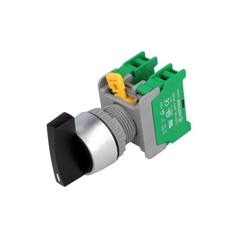 Comutator rotativ 22mm negru 1NO x2 | Electronic-mag.ro | Componente Electronice Comutator rotativ 22mm negru 1NO x2 | Electronic-mag.ro | Componente Electronice