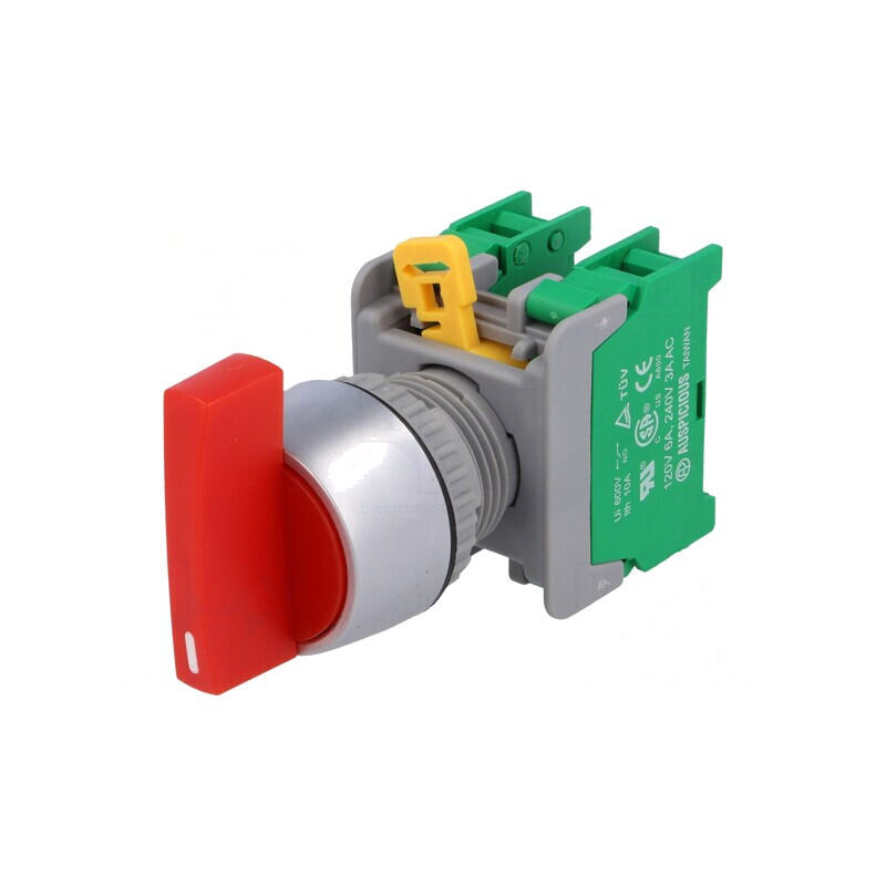 Comutator Rotativ 22mm Roșu 1 NO x2 | Electronic-mag.ro | Componente Electronice Comutator Rotativ 22mm Roșu 1 NO x2 | Electronic-mag.ro | Componente Electronice