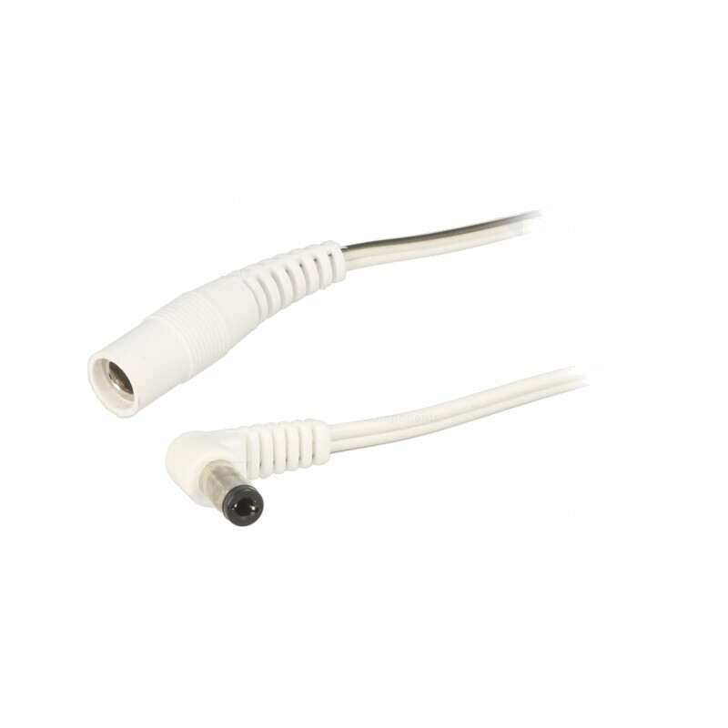 Cablu Alimentare Alb 2x0,5mm2 DC 5,5/2,1 la DC 5,5/2,5 în Unghi | Electronic-mag.ro | Componente Electronice Cablu Alimentare Alb 2x0,5mm2 DC 5,5/2,1 la DC 5,5/2,5 în Unghi | Electronic-mag.ro | Componente Electronice