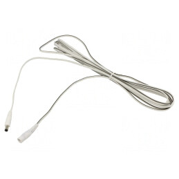 Cablu Alimentare DC Alb 5,5/2,5 mm 2x0,5mm² | Electronic-mag.ro | Componente Electronice