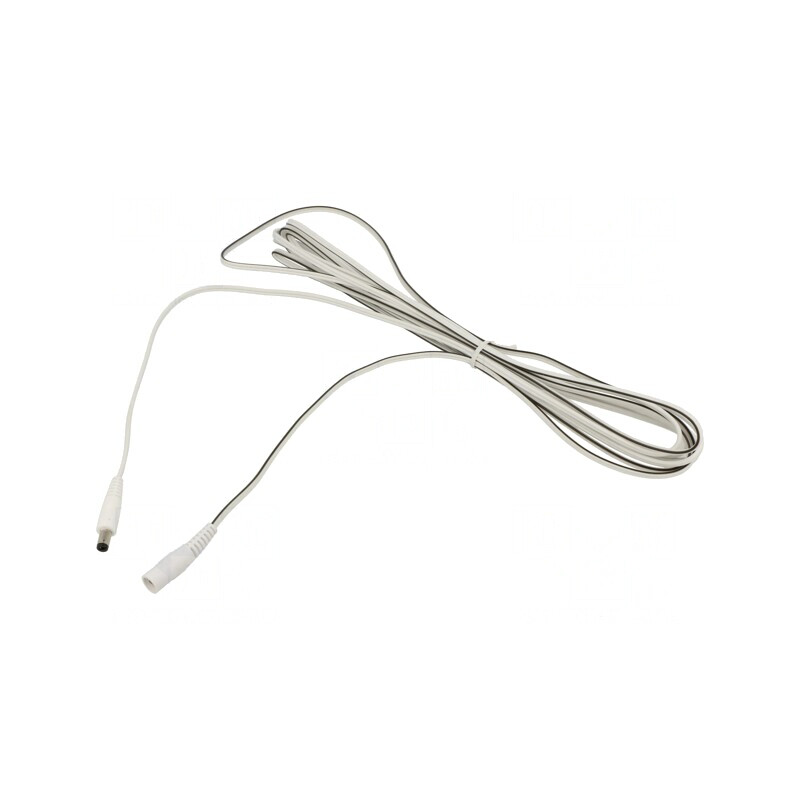 Cablu Alimentare DC Alb 5,5/2,5 mm 2x0,5mm² | Electronic-mag.ro | Componente Electronice