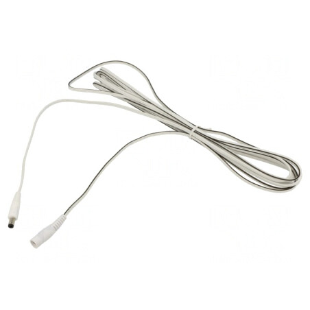 Cablu Alimentare DC Alb 5,5/2,5 mm 2x0,5mm² | Electronic-mag.ro | Componente Electronice