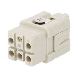 Conector HDC Mamă HQ 6 PIN 5 PE Dimensiune 1 Fără Contacte | Electronic-mag.ro | Componente Electronice
