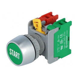 Comutator de Apăsare 22mm 1 NC NO | Electronic-mag.ro | Componente Electronice