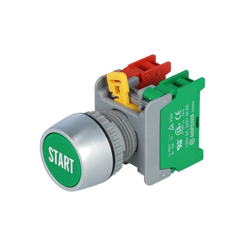 Comutator de Apăsare 22mm 1 NC NO | Electronic-mag.ro | Componente Electronice