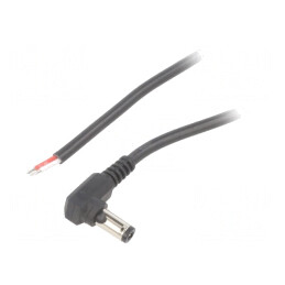 Cablu Alimentare DC 5,5/2,5 Negru 2m | Electronic-mag.ro | Componente Electronice