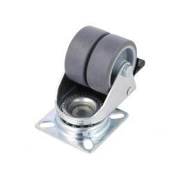Roată de transport dublă 50mm 70kg | Electronic-mag.ro | Componente Electronice