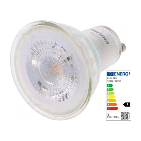 Lampă LED GU10 3.5W Alb Cald 2700K 255lm | Electronic-mag.ro | Componente Electronice