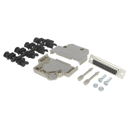 D-Sub 25-Pin Mamă Neagră Lipire pe Cablu | Electronic-mag.ro | Componente Electronice