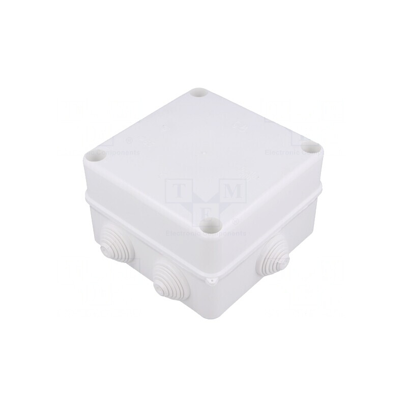 Cutie de Conexiuni IP55 133x133x83mm Albă | Electronic-mag.ro | Componente Electronice