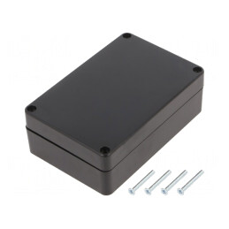 Carcasă universală ABS neagră IP67 70x105x35mm | Electronic-mag.ro | Componente Electronice