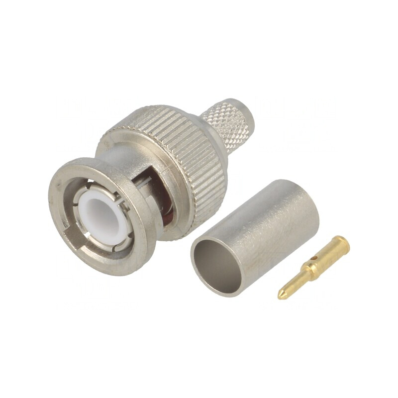 Mufă BNC Tată Drept 50Ω Crimp PTFE Aurită | Electronic-mag.ro | Componente Electronice Mufă BNC Tată Drept 50Ω Crimp PTFE Aurită | Electronic-mag.ro | Componente Electronice
