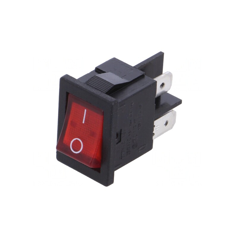 Întrerupător ON-OFF 10A 250V cu Lampă Neon Roșie | Electronic-mag.ro | Componente Electronice