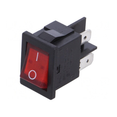 Întrerupător ON-OFF 10A 250V cu Lampă Neon Roșie | Electronic-mag.ro | Componente Electronice