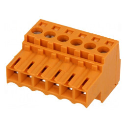 Regletă de conexiuni deconectabilă 3,5mm 6 piste drept mufă | Electronic-mag.ro | Componente Electronice