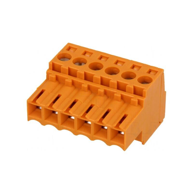 Regletă de conexiuni deconectabilă 3,5mm 6 piste drept mufă | Electronic-mag.ro | Componente Electronice