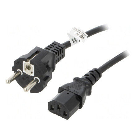 'Cablu Alimentare Schuko la IEC C13 1,5m Negru' | Electronic-mag.ro | Componente Electronice