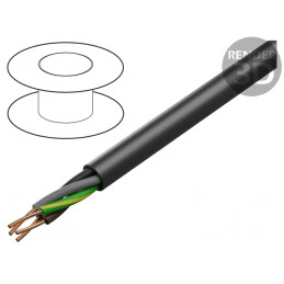 Cablu electric rotund YKY 4G4mm2 PVC negru 100m  | Electronic-mag.ro | Componente Electronice