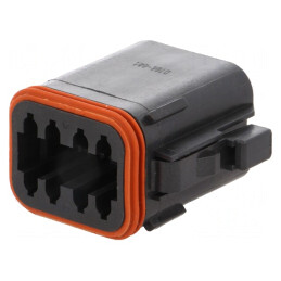 Conector cablu-cablu DT mamă 8 pini negru IP68 | Electronic-mag.ro | Componente Electronice