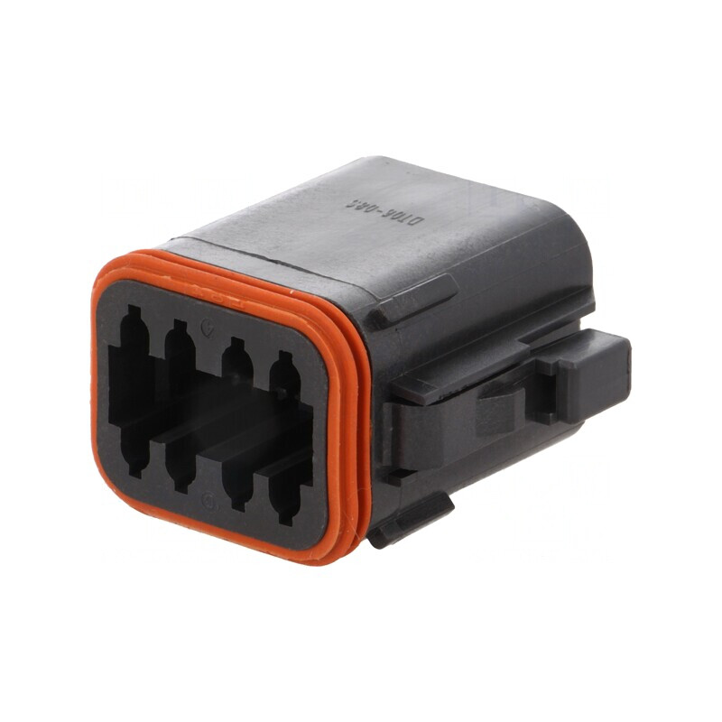 Conector cablu-cablu DT mamă 8 pini negru IP68 | Electronic-mag.ro | Componente Electronice