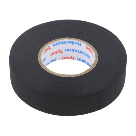 Bandă Textilă Neagră 19mm x 25m | Electronic-mag.ro | Componente Electronice
