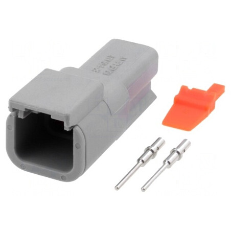Conector Crimpat 2 PIN ATM Tată pe Cablu | Electronic-mag.ro | Componente Electronice