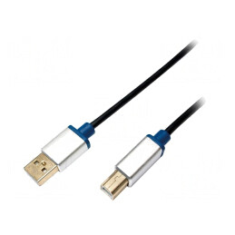 Cablu USB 2.0 A-B 2m Negru | Electronic-mag.ro | Componente Electronice